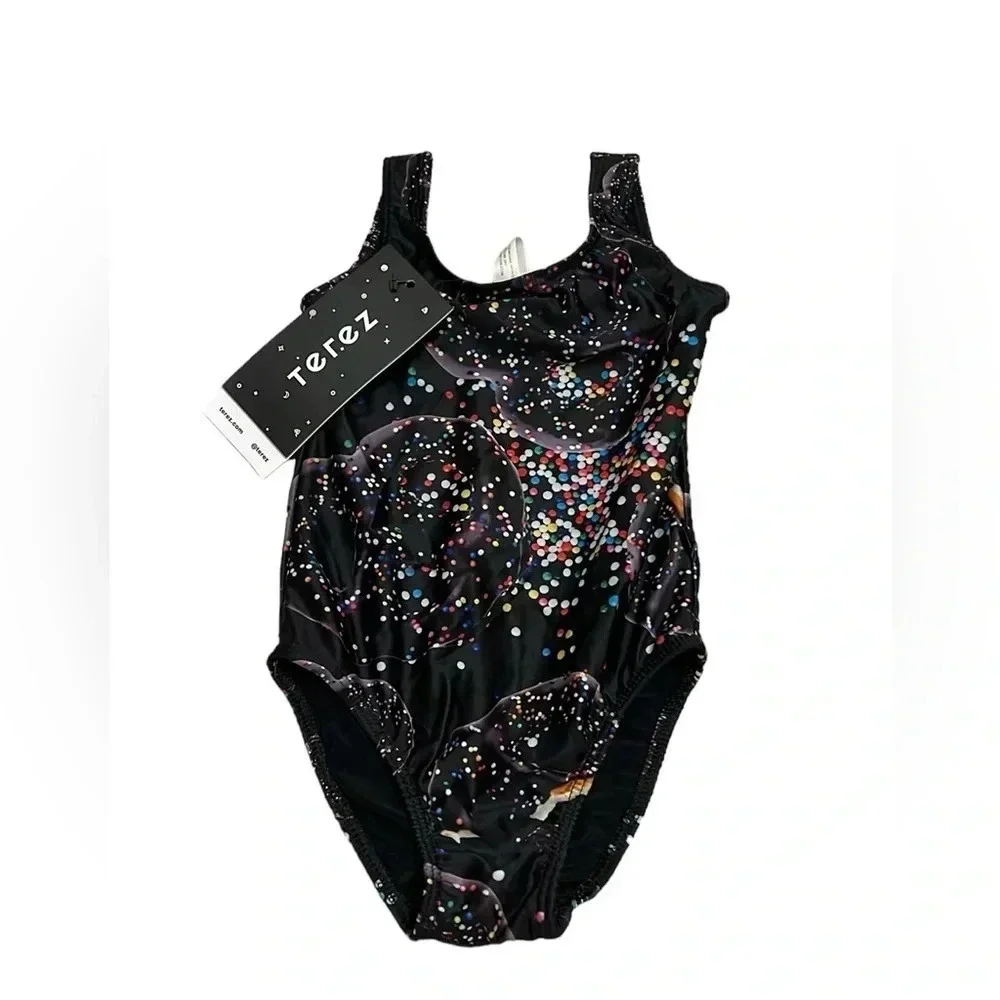 NWT Terez Kids Chocolate Pretzel Bathing Suit 2T